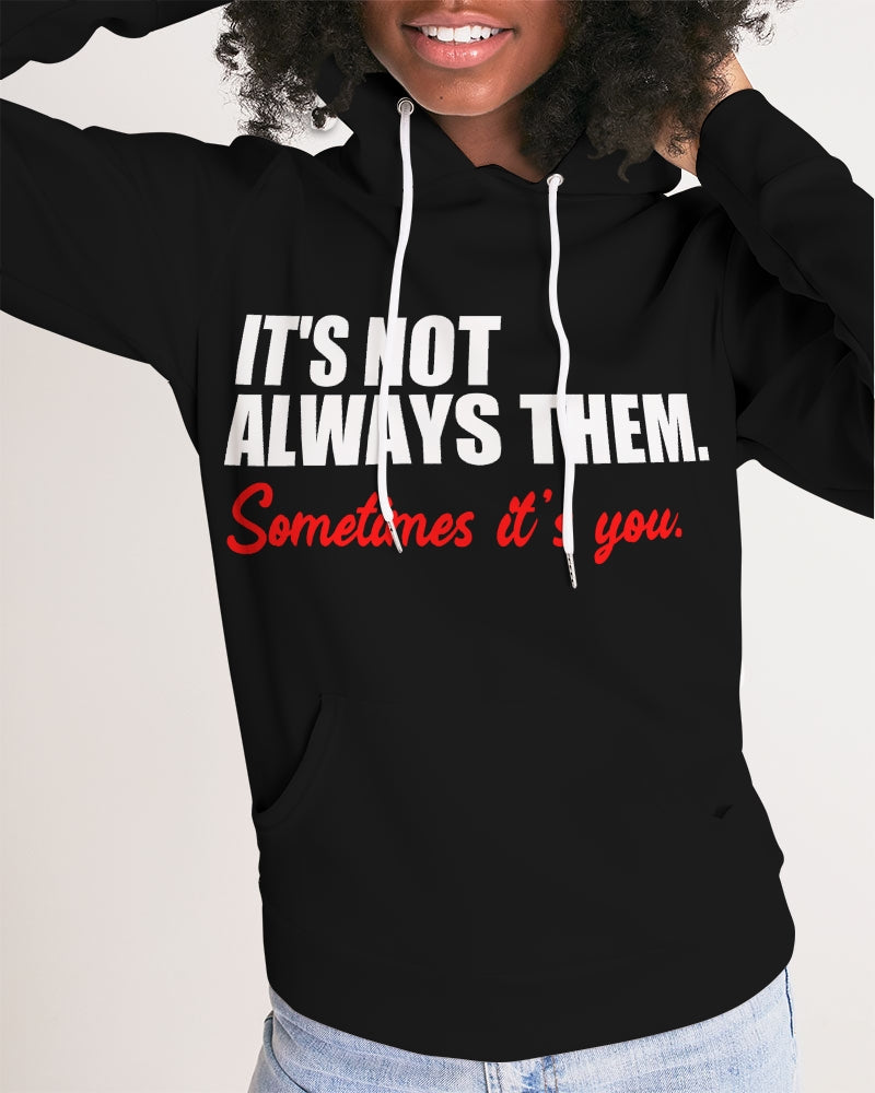 Sometimes It's You Silky Black Hoodie