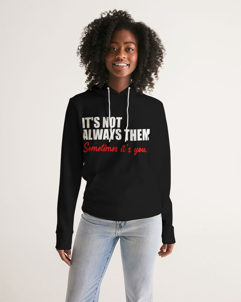 Sometimes It's You Silky Black Hoodie