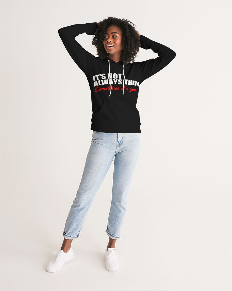 Sometimes It's You Silky Black Hoodie