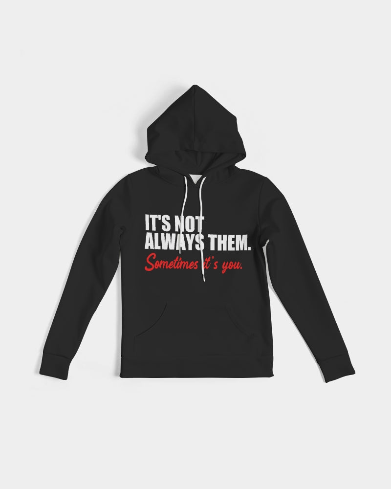 Sometimes It's You Silky Black Hoodie
