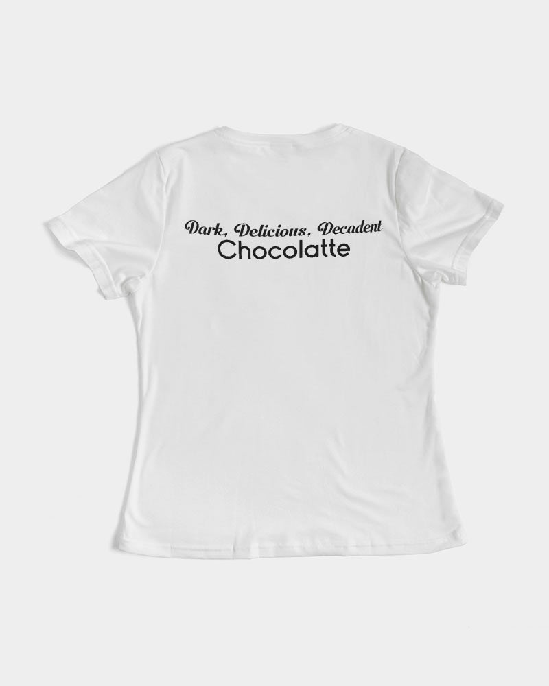 Dark Chocolatte Silky White Women's Tee