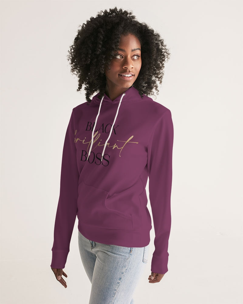 Black Brilliant Boss Silky Purple Hoodie