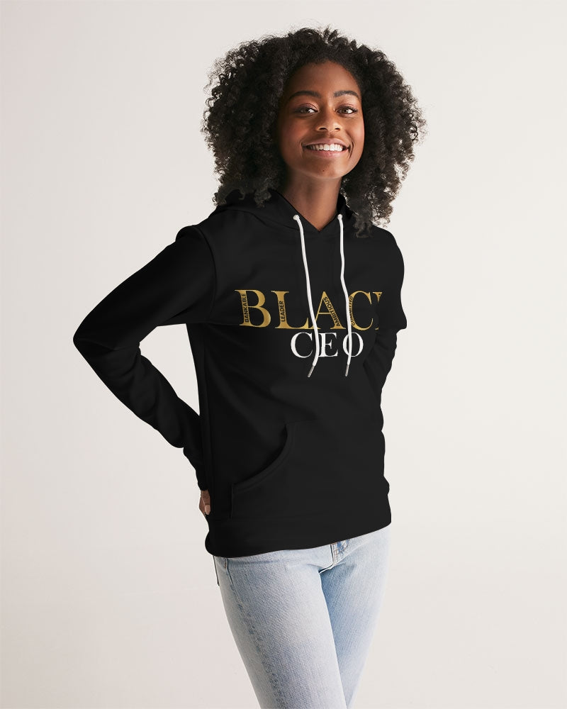 Black CEO Silky Hoodie in Black