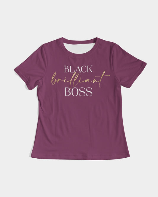Black Brilliant Boss Silky Purple Tee