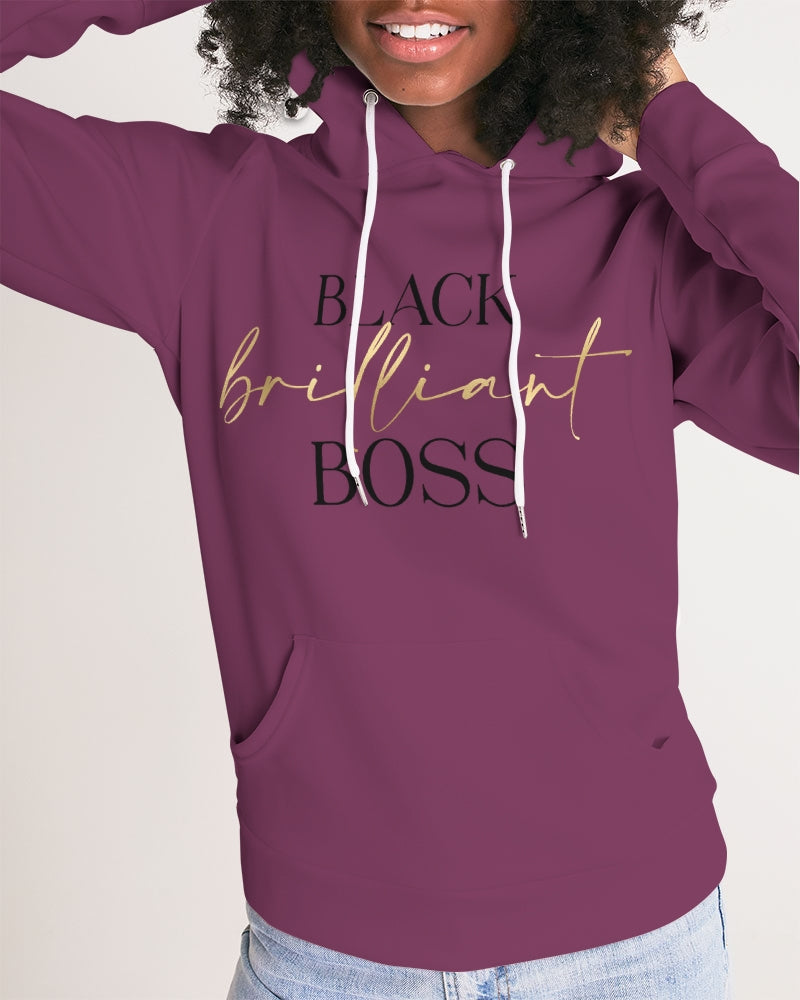 Black Brilliant Boss Silky Purple Hoodie