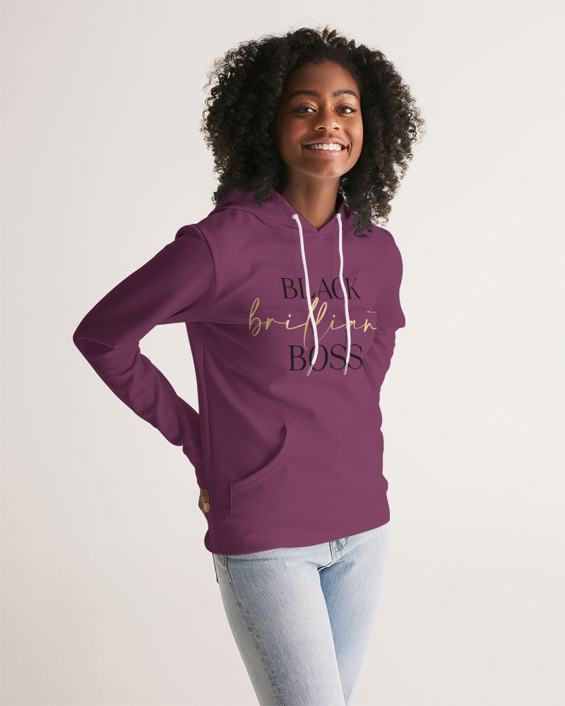 Black Brilliant Boss Silky Purple Hoodie