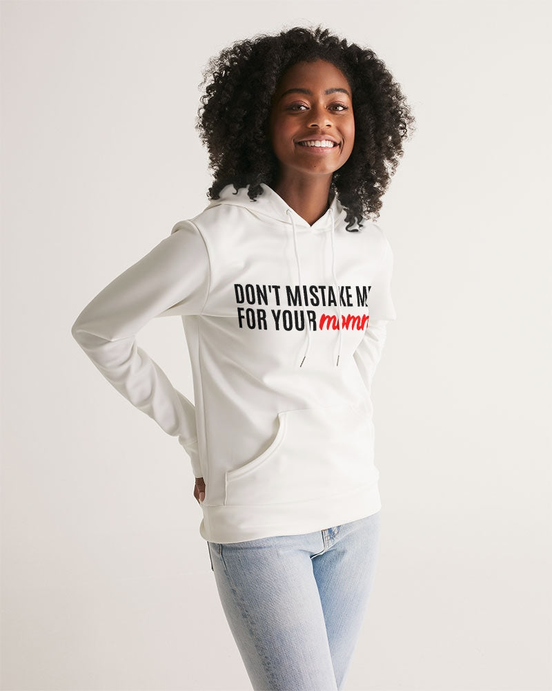Don't Mistake Me for Your Momma-White Silky Hoodie