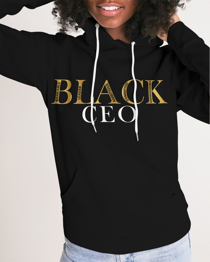 Black CEO Silky Hoodie in Black