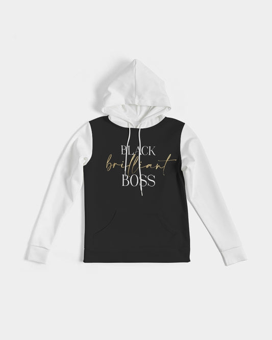 Black Brilliant Boss Two-Tone Silky Hoodie