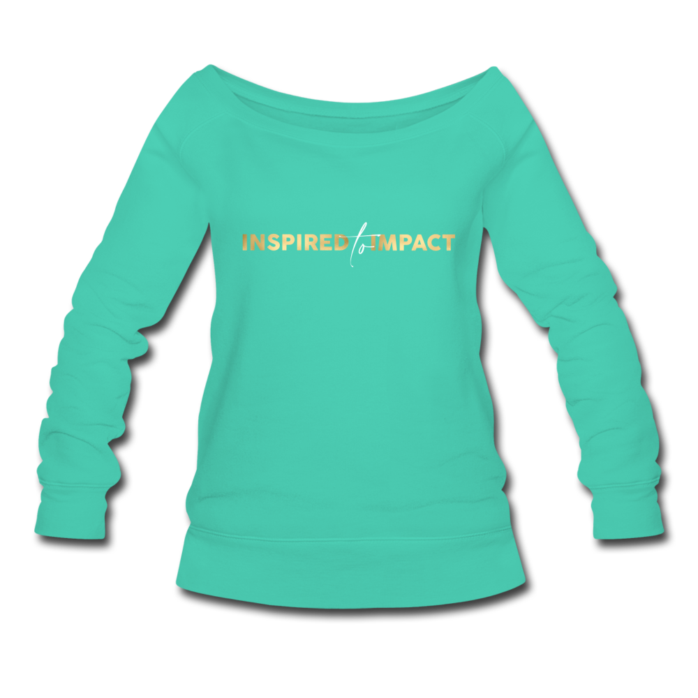 Women's Wideneck Sweatshirt - teal