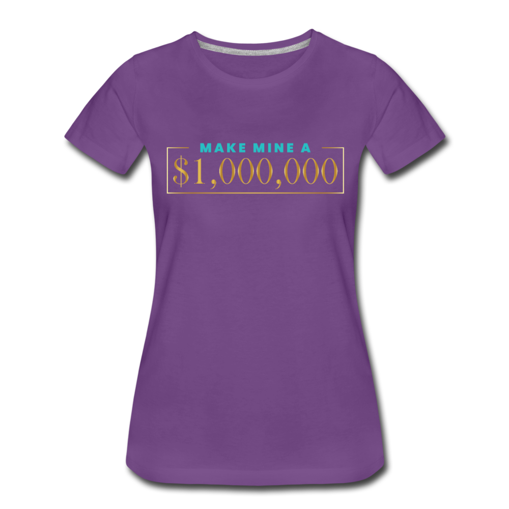 Make Mine A $1,000,000 Cotton Tee - purple