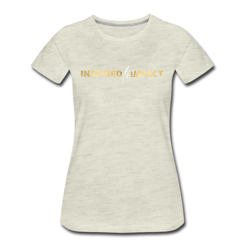 Inspired to Impact Cotten Tee - heather oatmeal