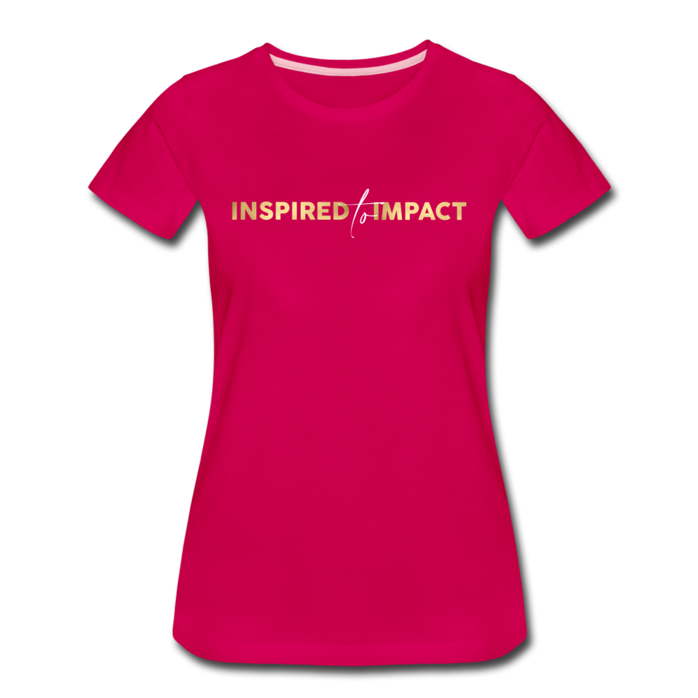 Inspired to Impact Cotten Tee - dark pink