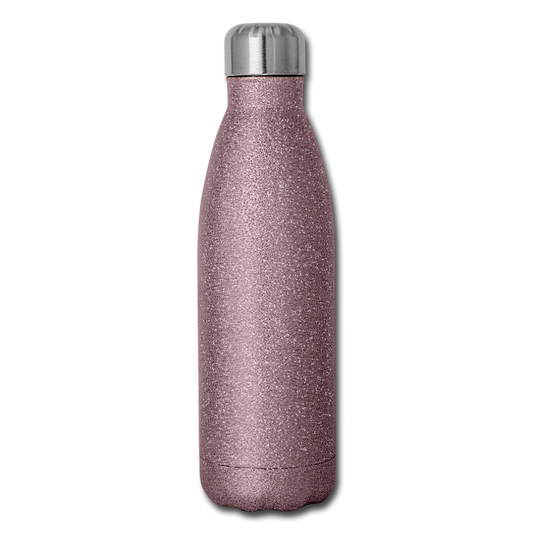 Insulated Stainless Steel Water Bottle - pink glitter