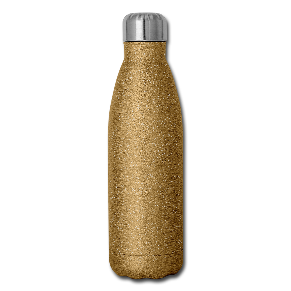 Insulated Stainless Steel Water Bottle - gold glitter