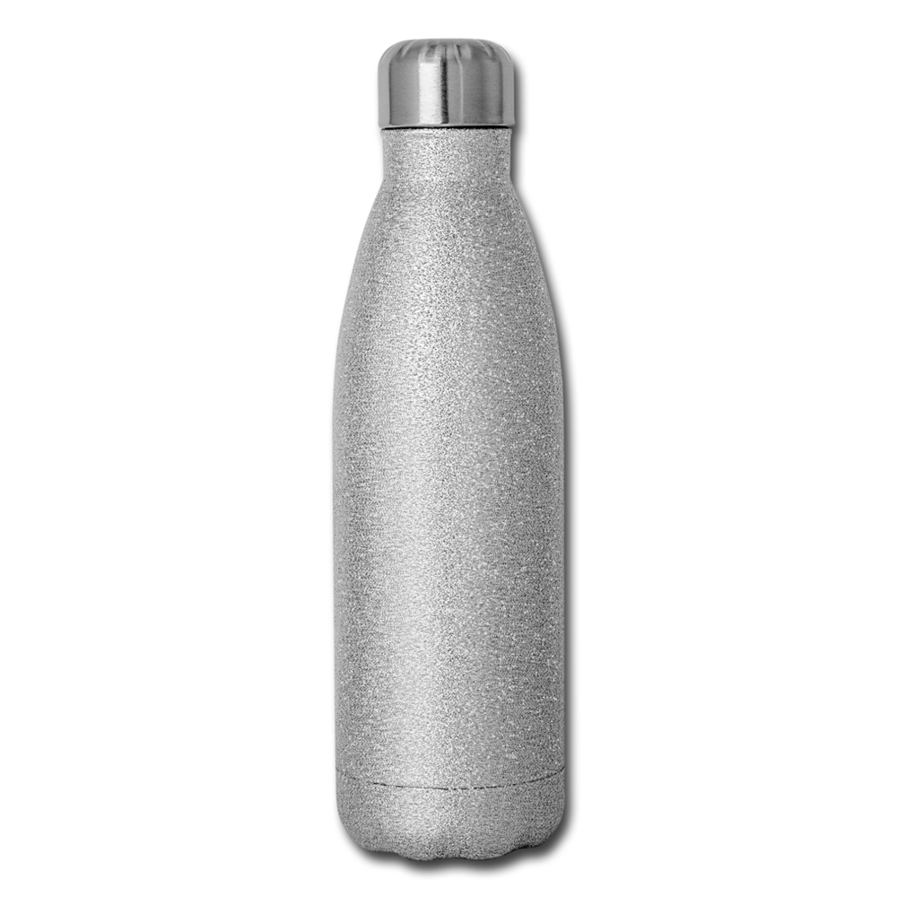 Insulated Stainless Steel Water Bottle - silver glitter