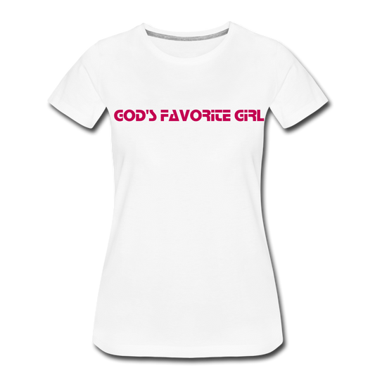 God's Favorite Girl Women’s Cotton Tee - white