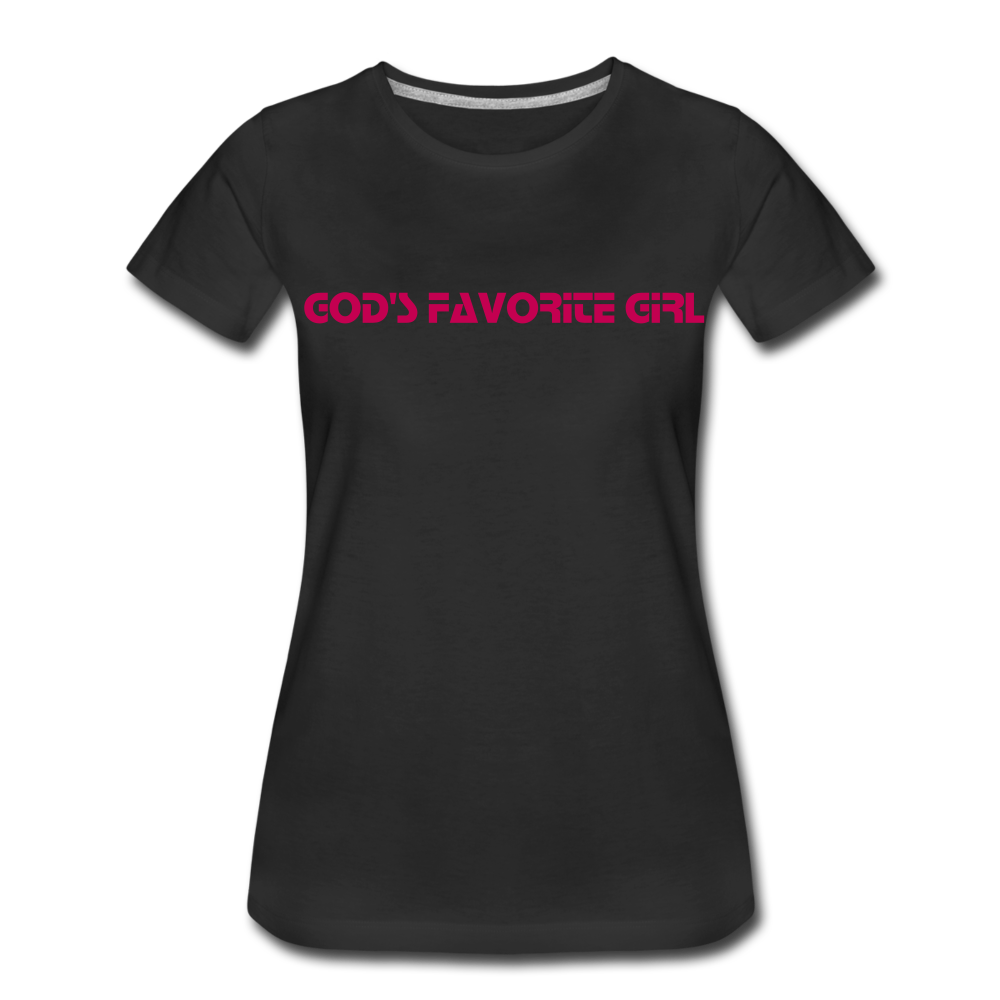 God's Favorite Girl Women’s Cotton Tee - black