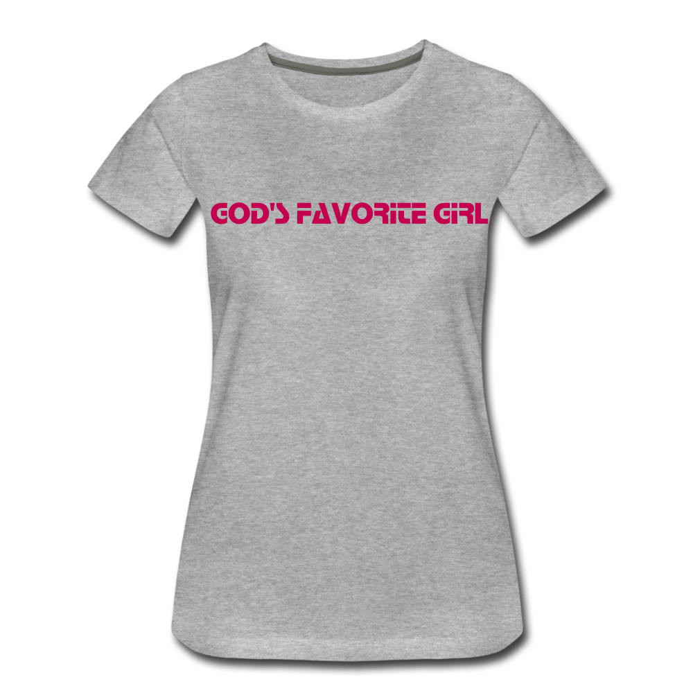 God's Favorite Girl Women’s Cotton Tee - heather gray