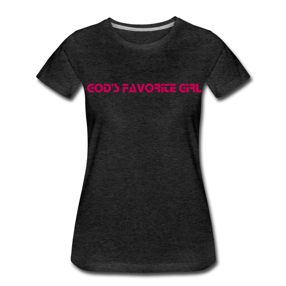 God's Favorite Girl Women’s Cotton Tee - charcoal gray